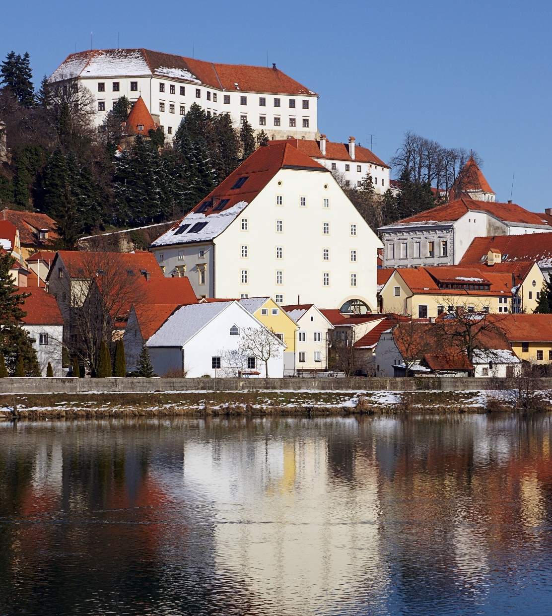 Ivan Potrč Library Ptuj, a regional library established in 1945, housed in a 13th-century building built by the Salzburg bishops, 2010.