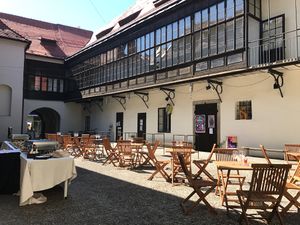 The Inner courtyard of <!--LINK'" 0:119-->, often used for concerts and various other events, 2017