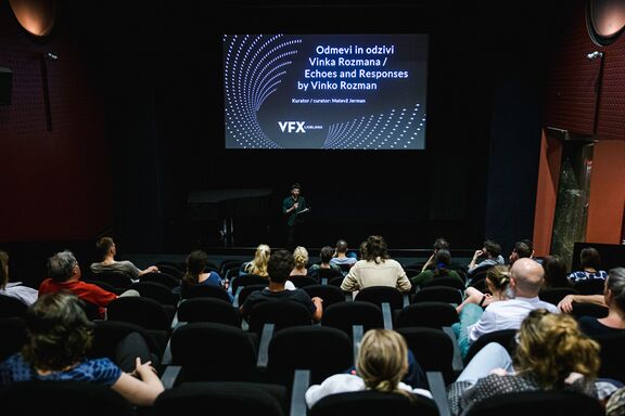 Presentation of digitized and restored versions of the films by Vinko Rozman, one of the most penetrating and iconic names in Slovenian avant-garde film, V-F-X Ljubljana 2022. Author: Asiana Jurca Avci