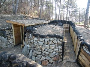 World War I trenches, found in the Monfalcone Theme Park of the Great War, which is also a part of the <!--LINK'" 0:272-->.