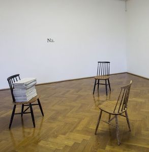 <i>The Ultimate Word (The Ninth Coromandia)</i> project presented at the exhibition <i><!--LINK'" 0:214--> &ndash; Collected Works</i>, <!--LINK'" 0:215-->, Ljubljana, 2014.