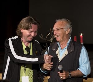 Ruggero Deodato receiving the Vicious Old Cat Award at the <!--LINK'" 0:1091--> 2009