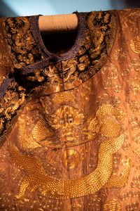 Detail of the Emperor's Dragon Robe, 19th century, Qing dynasty, from the Skušek Collection, <!--LINK'" 0:157-->.