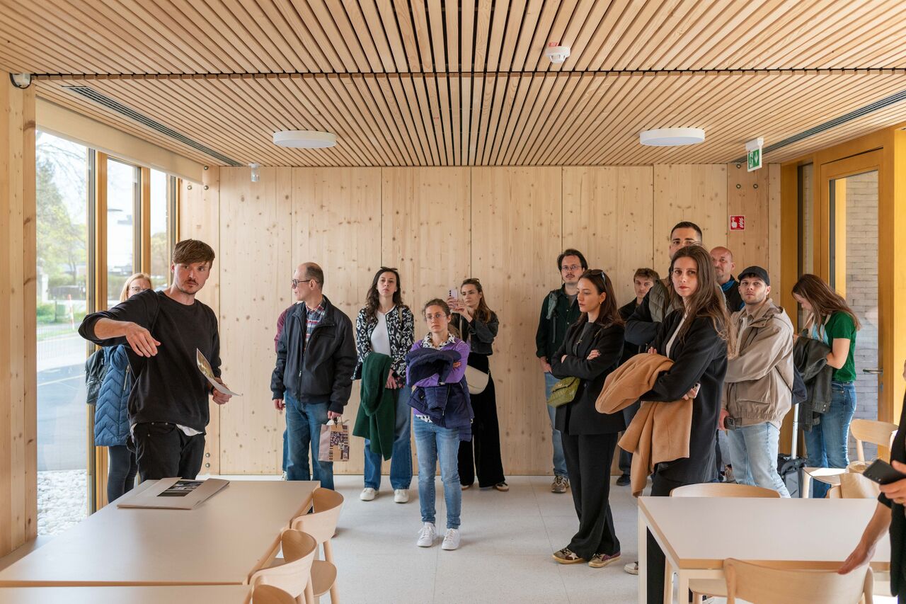 A guided tour of the Institute for the Deaf and Hard of Hearing Ljubljana, renovated by Arrea Architecture, as part of the Open House Slovenia festival 2025.