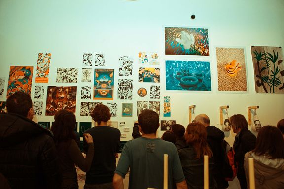 Kamera, the exhibition space of Kino Šiška Centre for Urban Culture, is regularly used to exhibit the works of the younger generation of Slovene illustrators.