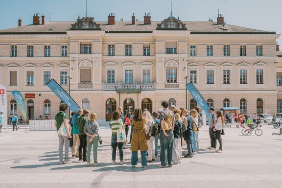 A guided tour of Europe Square, renovated by Ravnikar Potokar Architects, as part of the Open House Slovenia festival in 2025.
