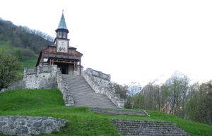 Javorca, Memorial Church of the Holy Spirit (sv. Duh), built by Austrian soldiers in the year 1916, the only memorial church of the Austro-Hungarian army in the area of the Isonzo front preserved until today. <!--LINK'" 0:587-->