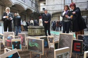 Opening of graphic design exhibition <i>Najboljše iz Vojvodine</i> at the Atrium of the <!--LINK'" 0:371--> (Ljubljana Town Hall) in Ljubljana