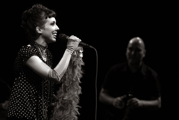 Slovene folk band Katalena performing at Križanke during Druga godba Festival in Ljubljana, 2008