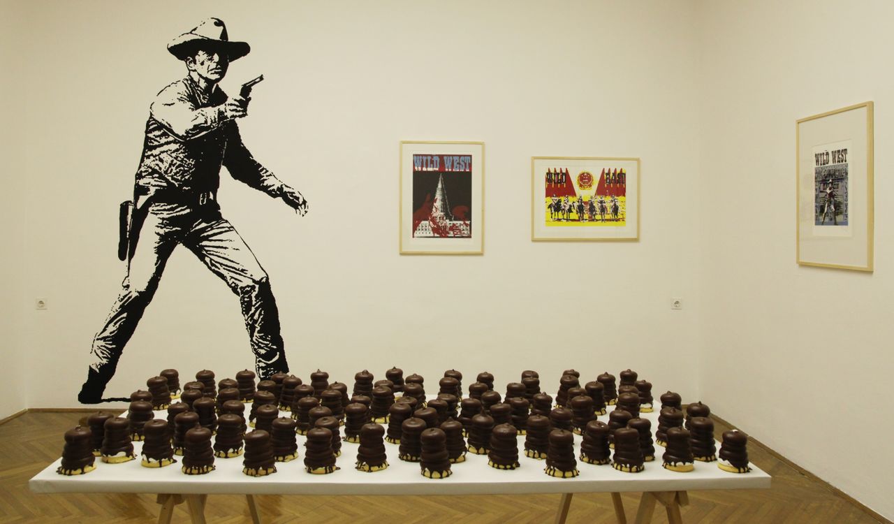 Production 2010–2012, installation view. The MGLC Print Studios production presented at the International Centre of Graphic Arts, Ljubljana, 2013.