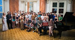 The Crown Prince Aleksandar Aleksandrov Karađorđević, Hereditary Prince Petar Aleksandrov Karađorđević, and the collector <!--LINK'" 0:30--> (of the <!--LINK'" 0:31-->) at the State Funeral (in which the remains of the Serbian and Yugoslav Royal House of Karađorđević were buried in Oplenac Mausoleum in Topola, Serbia), 2013.