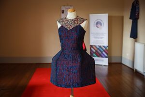 Exhibition entitled <i>Šivilja v vaškem življenju in na rdeči preprogi</i> at <!--LINK'" 0:101-->, 2020.