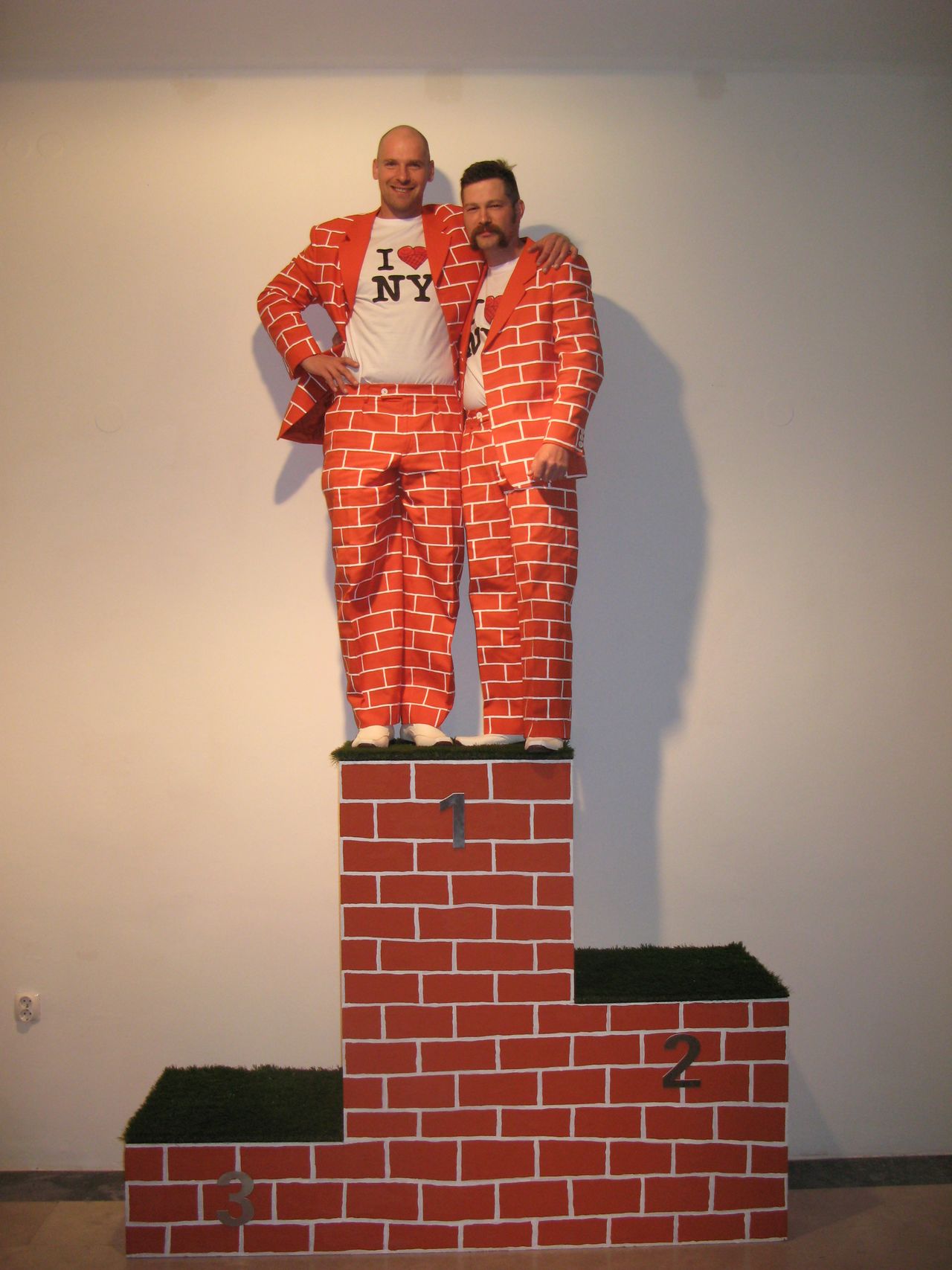 The Winner's Podium, an installation that won first prize in OHO Group Award competition, by artists Miha Perne and Leon Zuodar, working as Beli sladoled [White ice cream], 2011