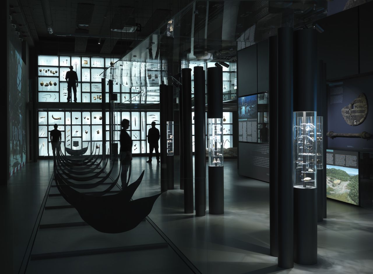 Ljubljanica River Exhibition 2016 A display about the prehistoric part of the exhibition.jpg