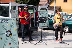 During <!--LINK'" 0:1155--> <!--LINK'" 0:1156--> performed at various locations around Velenje, setting up their gigs directly out of their van, 2016