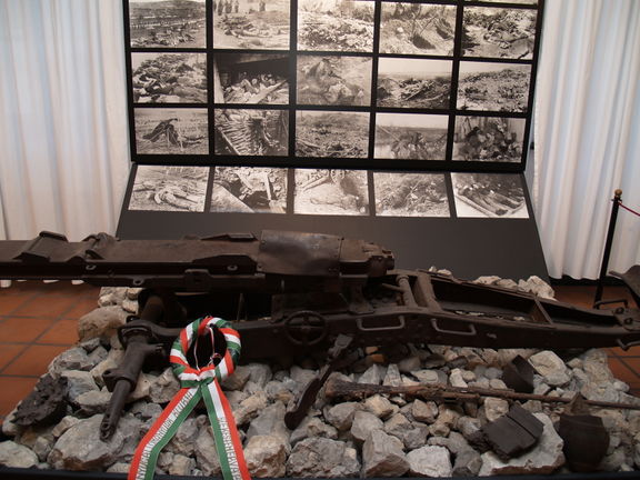 Installation of WWI military history of the Soča region at Kobarid Museum
