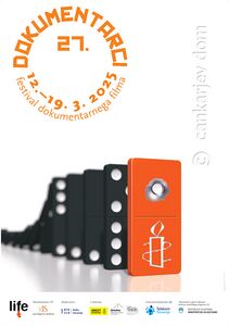 The poster of the Ljubljana Documentary Film Festival 2025 designed by Edin Alibešter.