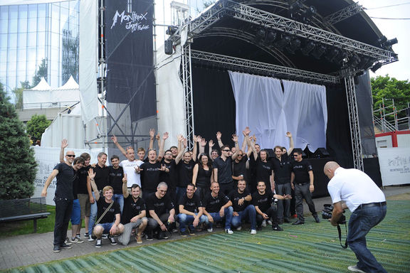 Big Band KK after soundcheck at the Montreux Jazz Festival in July 2013