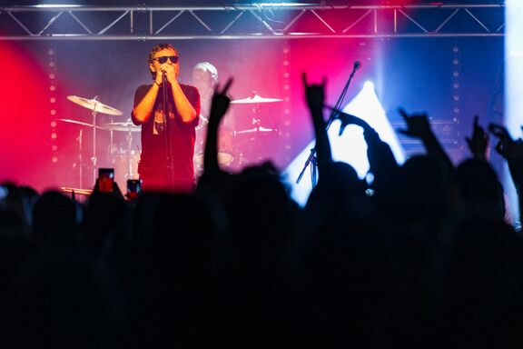 Concert by Big Foot Mama, one of the most popular Slovene rock bands, at the Loka in the Snow Festival, Škofja Loka 2023. Author: Anja Strojan