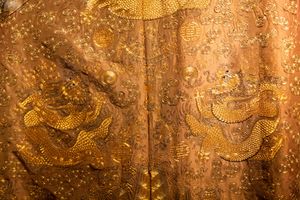 Detail of the Emperor's Dragon Robe, 19th century, Qing dynasty, from the Skušek Collection, <!--LINK'" 0:155-->.
