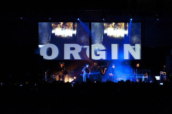 Laibach performing at Tate Modern's Turbine Hall, London, 2012