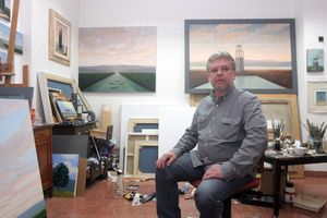 A portrait of painter <!--LINK'" 0:13--> in his studio.