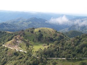 A picture of the Outdoor museum Kolovrat, which features fortifications, tunnels and other remains of the Isonzo front. The museum is taken care of by the <!--LINK'" 0:140--> and lies on the border between Slovenia and Italy.