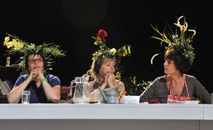 Performance <i>Smatch 2 âPush up daisies (ou) manger les pissenlits par la racine?â</i> by Dominique Roodthooft (Belgium), <!--LINK'" 0:938-->, 2011