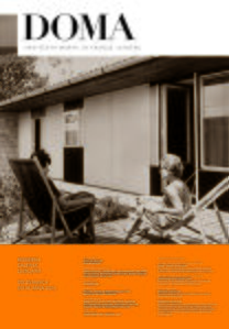 Poster for DOMA exhibition, featuring opus of the architects France and Marta Ivanšek, Museum of Modern Art, designed by <!--LINK'" 0:243-->, 2010