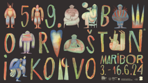 The visual identity of the 59th <!--LINK'" 0:64--> (<i>Borštnikovo srečanje</i>), 2024.