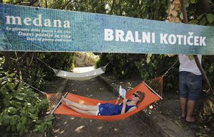 The reading room in Medana, a small village in the town of Brda (Collio) on the border with Italy, hosts poets from around the world invited to the <!--LINK'" 0:548--> 2009