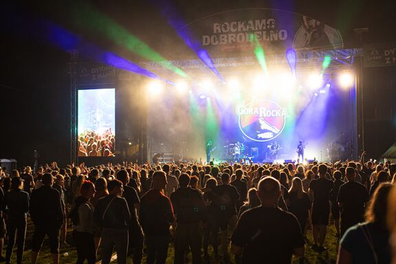 The audience's view of the stage at Gora Rocka in 2023. Author: Marko Čuk