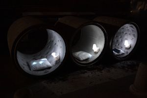 <i>Personal readings</i> by Spanish group Luzinterruptus, <!--LINK'" 0:1111-->, 2010