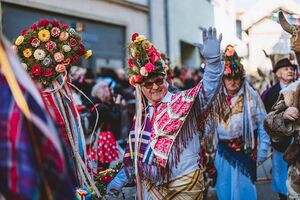 Meet traditional carnival characters: Ploughmen, <!--LINK'" 0:433--> in Ptuj, 2023. Author: Stanko Vozel