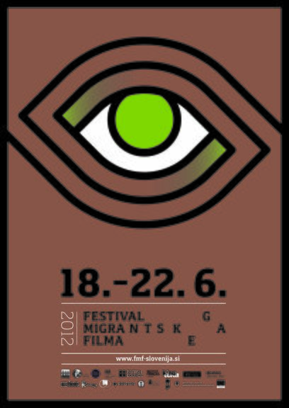 The Migrant Film Festival poster, visual identity donated by Pristop company