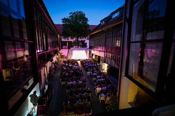 Perica Jerković and Robert Petan at StandUpLent, a unique international stand-up comedy stage within Lent Festival, 2023. Author: Marko Pigac