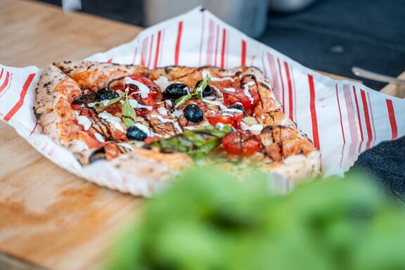 Special pizza, made exclusively for the ZEBRA Film Festival festival. Author: Aljaž Uršej