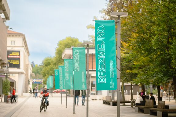 Branding Nova Gorica with GO! 2025 flags