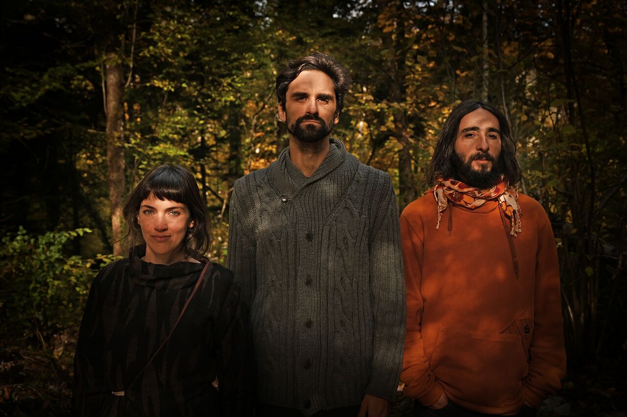 Širom, a mystical entity self-described as an imaginary folk act representing the rural underground, photographed by Uroš Abram, 2021