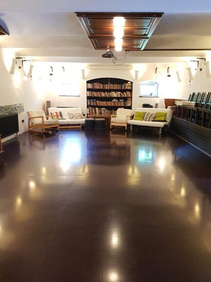 The loft at the Krušče Creative Artist Center.