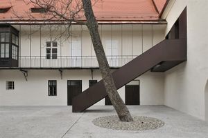 A detail of the inner courtyard of <!--LINK'" 0:254-->, as designed by the mansions renovators, the acclaimed bureau <!--LINK'" 0:255-->, 2013