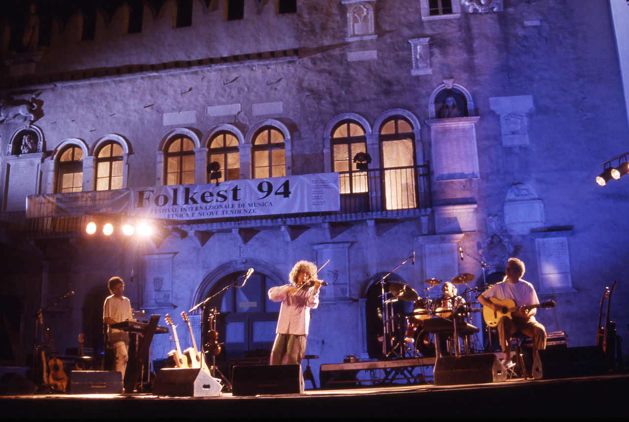 Angelo Branduardi (Italy) performing at Folkest Festival, Tito Square, Koper-Capodistria, 1994