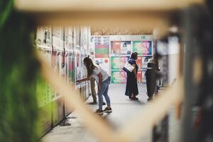 Closing days of the 8th <!--LINK'" 0:682--> EKO at the former MTT textile factory in Maribor, 2021.