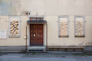 The front door of the independent club <!--LINK'" 0:950-->, a venue which hosts various cultural activities.