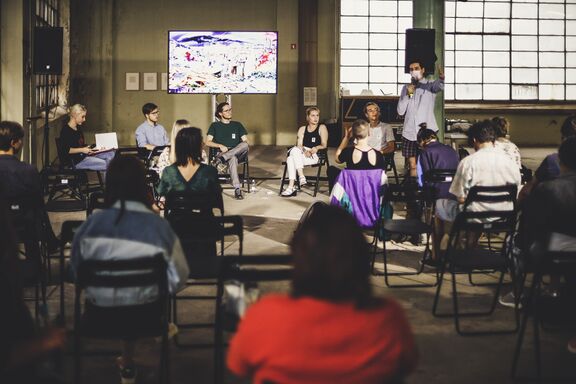 Closing days of the 8th International Triennial Ecology and Art EKO at the former MTT textile factory in Maribor, 2021.