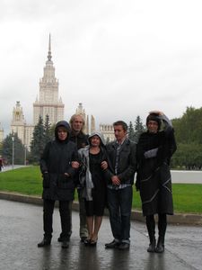 Writers Svetlana Makarovič, Tone Škrjanec, Žana Pekovskaja, Brane Mozetič and Jana Putrle in Moscow, <!--LINK'" 0:391-->, September 2009