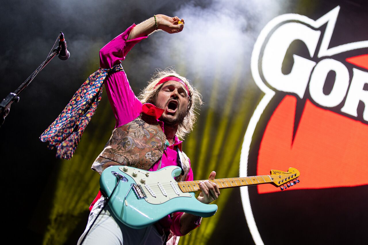 Band Prismojeni profesorji bluesa performing at the Gora Rocka festival in 2023. Author: Marko Čuk