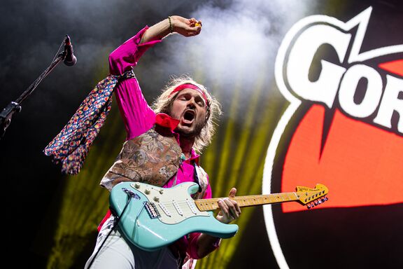 Band Prismojeni profesorji bluesa performing at the Gora Rocka festival in 2023. Author: Marko Čuk