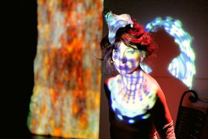 Performance/installation based on the poetry collection <i>Slashes in Gold</i> by <!--LINK'" 0:1456--> <i>BS-LP: Being One's Own Translation</i> [BS-LP: Biti svoj lastni prevod], directed by <!--LINK'" 0:1457-->, produced by <!--LINK'" 0:1458-->, 2010