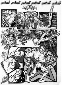 <i>Partizani</i> [The Partisans] comic strip by <!--LINK'" 0:257-->, made for the political magazine Mladina in 1988 preceding the disintegration of Yugoslavia, <!--LINK'" 0:258-->